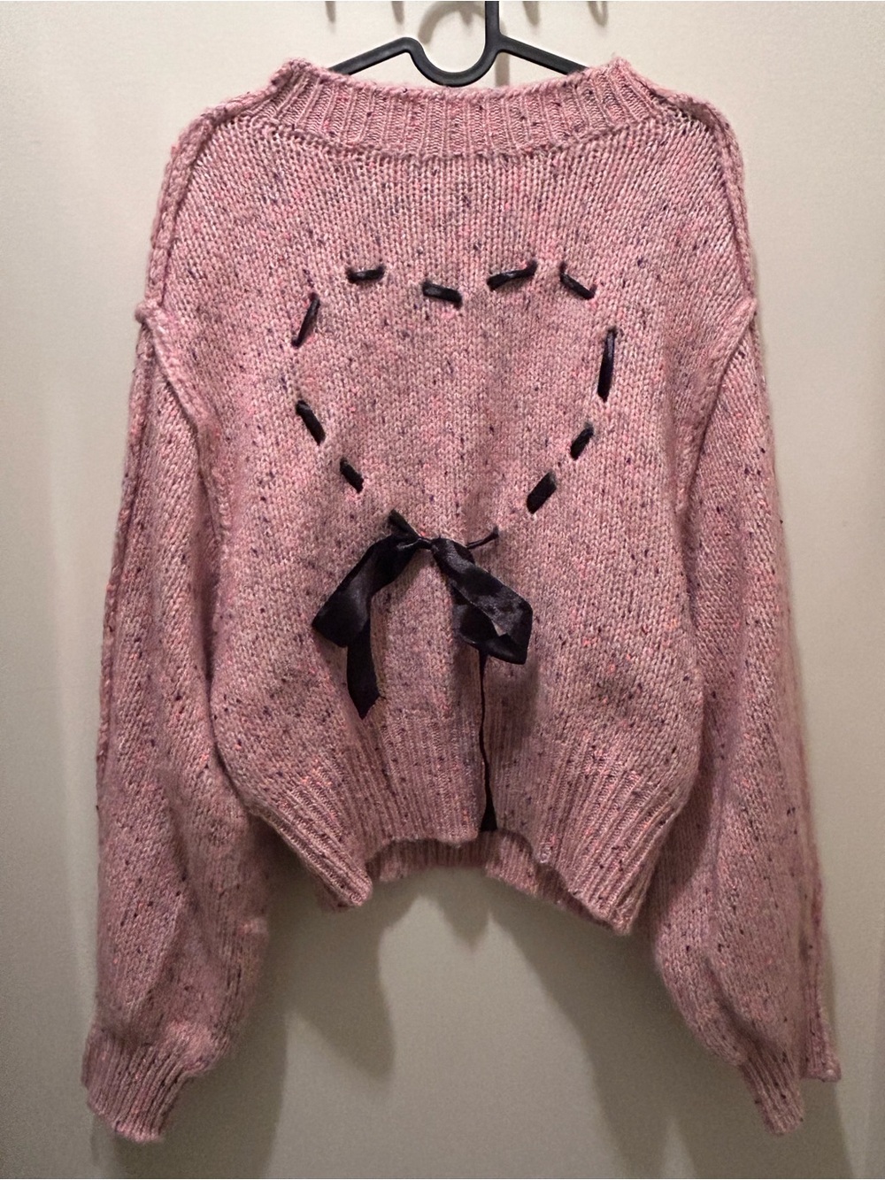 Heart Ribbon Mockneck Pullover - Picture 2 of 3